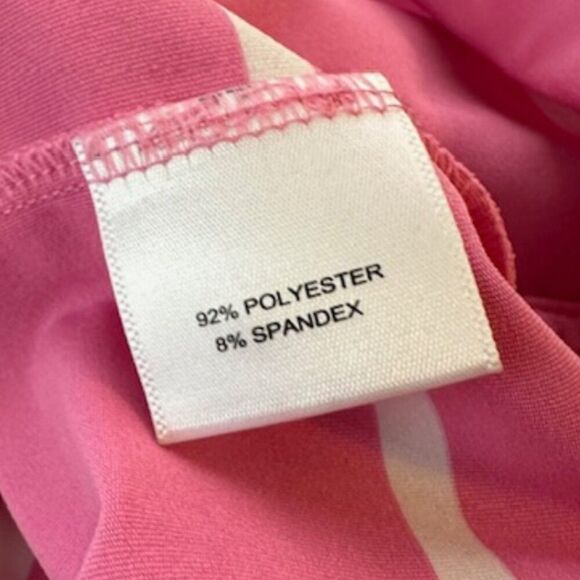 Peter Millar Pink and White Striped Summer Comfort SS Polo Shirt in Size XXL - Picture 4 of 5